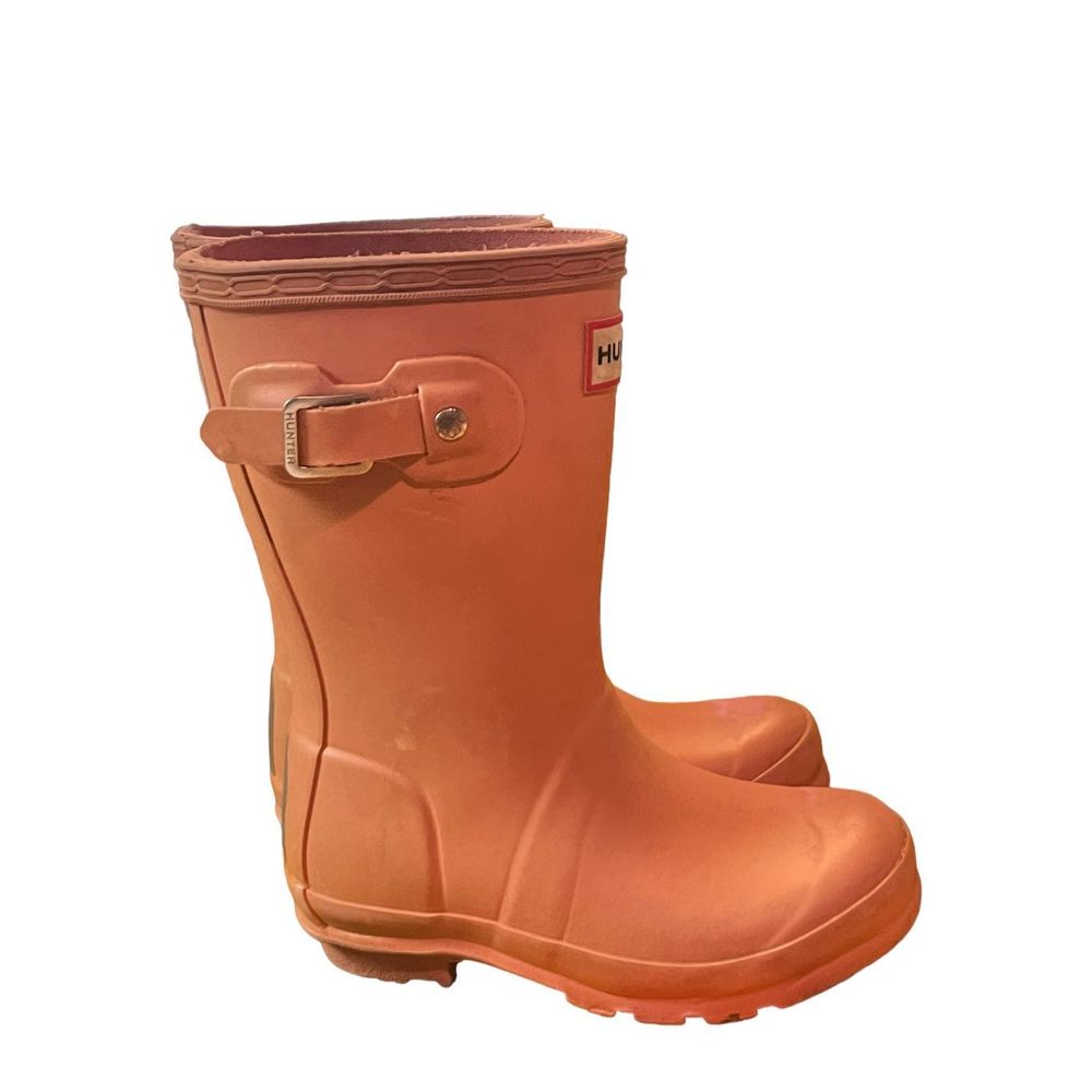 Hunter light corral pink rain boots size 10 toddler